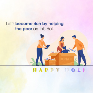 Holi Donation Drive Flyer For Telegram