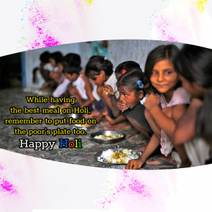 Happy Holi - Sharing The Joy Of Food Template For Telegram