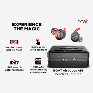 BoAt Airdopes 491 Wireless Earbuds Creative Design For LinkedIn