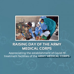 Army Medical Corps Raising Day Social Media Post For Instagram