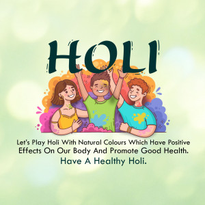 Illustration of people celebrating Holi with colors