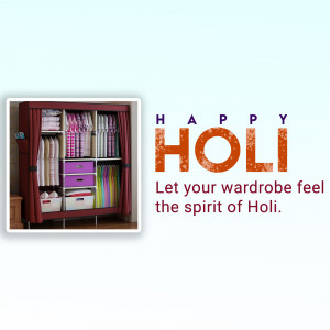 Happy Holi Wardrobe Offer Artwork For Instagram