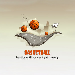 Basketball Practice Motivation Creative Design For LinkedIn