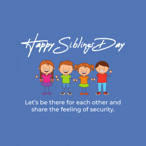 Happy Siblings Day Illustration Artwork For Facebook