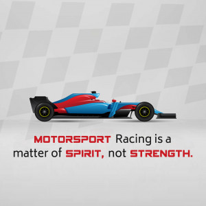 Motorsport Racing Spirit Creative Design For Facebook