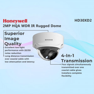Honeywell HD30XD2 2MP HQA WDR IR Rugged Dome Camera