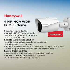 Honeywell 4MP HQA WDR IR Mini Dome security camera