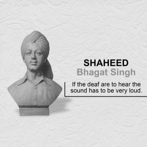 Shaheed Bhagat Singh Portrait Artwork For LinkedIn