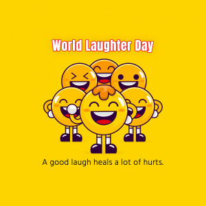 World Laughter Day Celebration Creative Design For Telegram