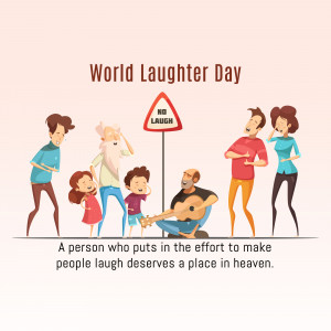 World Laughter Day Illustration Flyer For Pinterest