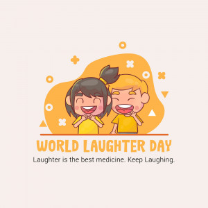 World Laughter Day Illustration Social Media Post For Pinterest