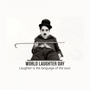 World Laughter Day - Charlie Chaplin Artwork For Telegram