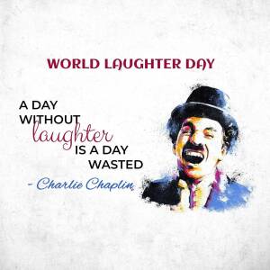World Laughter Day - Charlie Chaplin Banner For WhatsApp