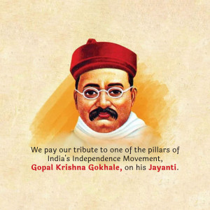 Gopal Krishna Gokhale Jayanti Creative Design For Google Business Profile