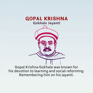 Gopal Krishna Gokhale Jayanti Graphic For Threads