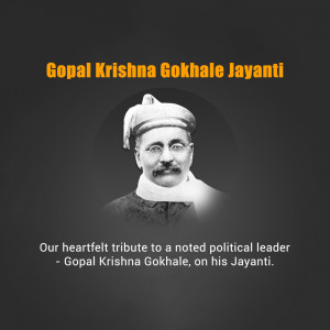 Gopal Krishna Gokhale Jayanti Poster For Twitter