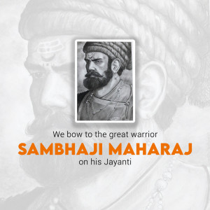 Sambhaji Maharaj Jayanti Branding Post For Telegram
