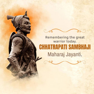 Chhatrapati Sambhaji Maharaj Jayanti Business Poster For Twitter