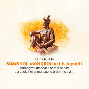 Sambhaji Maharaj Jayanti Template For Telegram