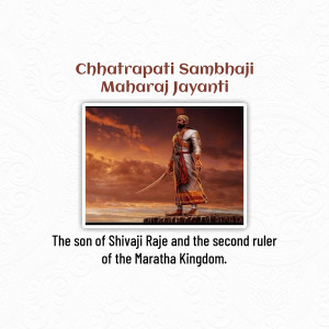 Chhatrapati Sambhaji Maharaj Jayanti Promotional Banner For Twitter