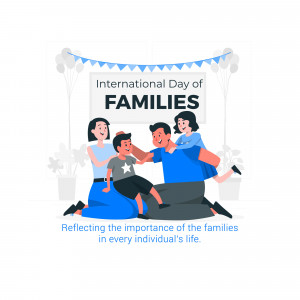International Day Of Families Illustration Template For WhatsApp