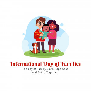 International Day Of Families Illustration Advertisement For X