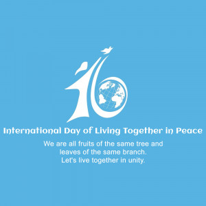 International Day Of Living Together In Peace Graphic For Pinterest