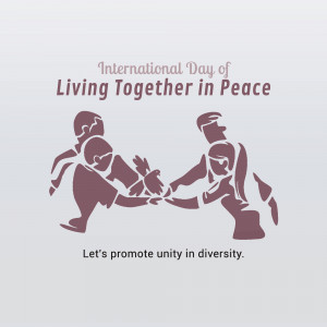 International Day Of Living Together In Peace Creative Design For WhatsApp