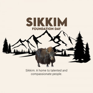 Sikkim Foundation Day Post For Telegram