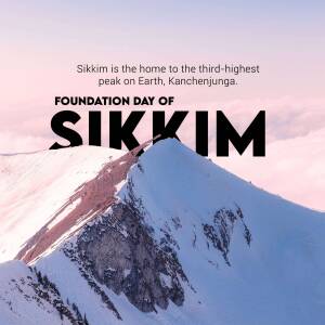 Sikkim Day - Kanchenjunga Peak Branding Post For Pinterest