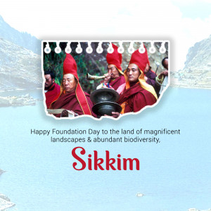 Happy Foundation Day Sikkim Business Poster For Facebook