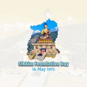 Sikkim Foundation Day Template For WhatsApp