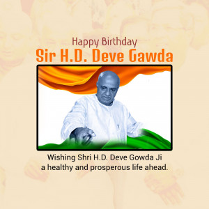 Happy Birthday H.D. Deve Gowda Design For Instagram