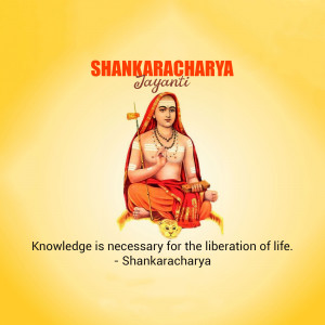 Shankaracharya Jayanti Poster For Facebook