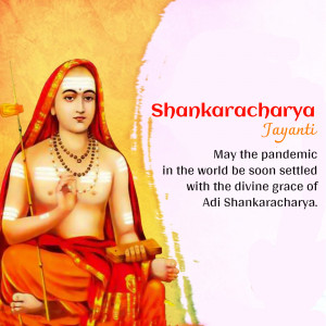 Shankracharya Jayanti Greetings Image For Instagram