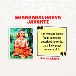 Shankaracharya Jayanti Promotional Banner For Instagram