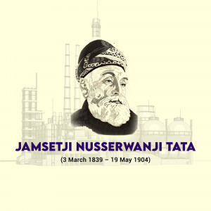 Jamsetji Nusserwanji Tata - Founder Of Tata Group Business Poster For Telegram