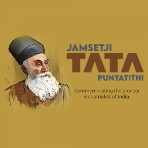 Jamshetji Tata Punyatithi Post For Pinterest