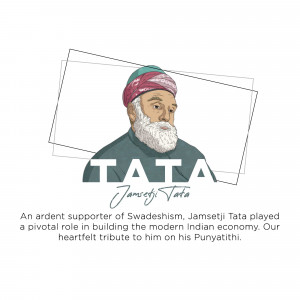 Jamsetji Tata - Founder Of Tata Group Promotional Banner For Instagram