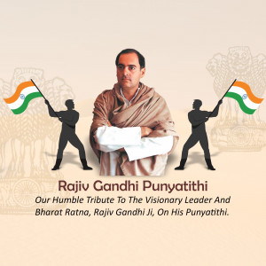 Rajiv Gandhi Punyatithi Graphic For Telegram