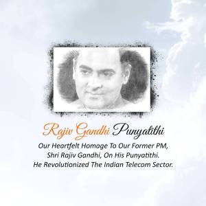 Rajiv Gandhi Punyathithi Template For Twitter