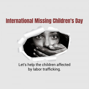 International Missing Children's Day - Stop Child Trafficking Design For Facebook
