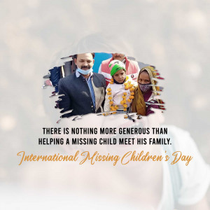 International Missing Children's Day - Reunion Template For Instagram