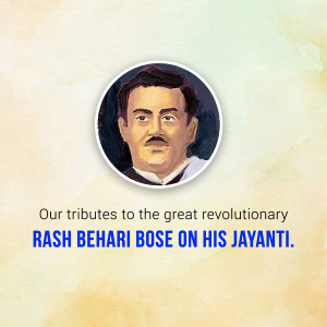 Rash Behari Bose Jayanti Poster For Google Business Profile
