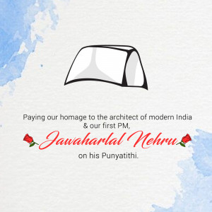 Jawaharlal Nehru Punyathithi Poster For Instagram