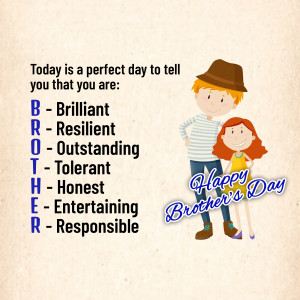 Happy Brother's Day - A Loving Tribute Business Poster For WhatsApp