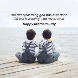 Happy Brother's Day - Two Boys By The Sea Promotional Banner For Twitter