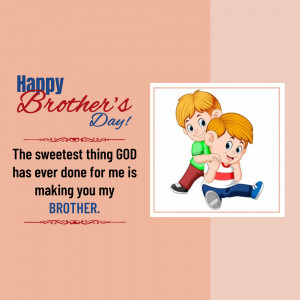 Happy Brother's Day Greeting Creative Design For Instagram