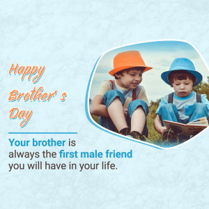 Happy Brother's Day Greeting Graphic For WhatsApp