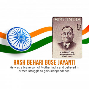 Rash Behari Bose Jayanti Design For WhatsApp